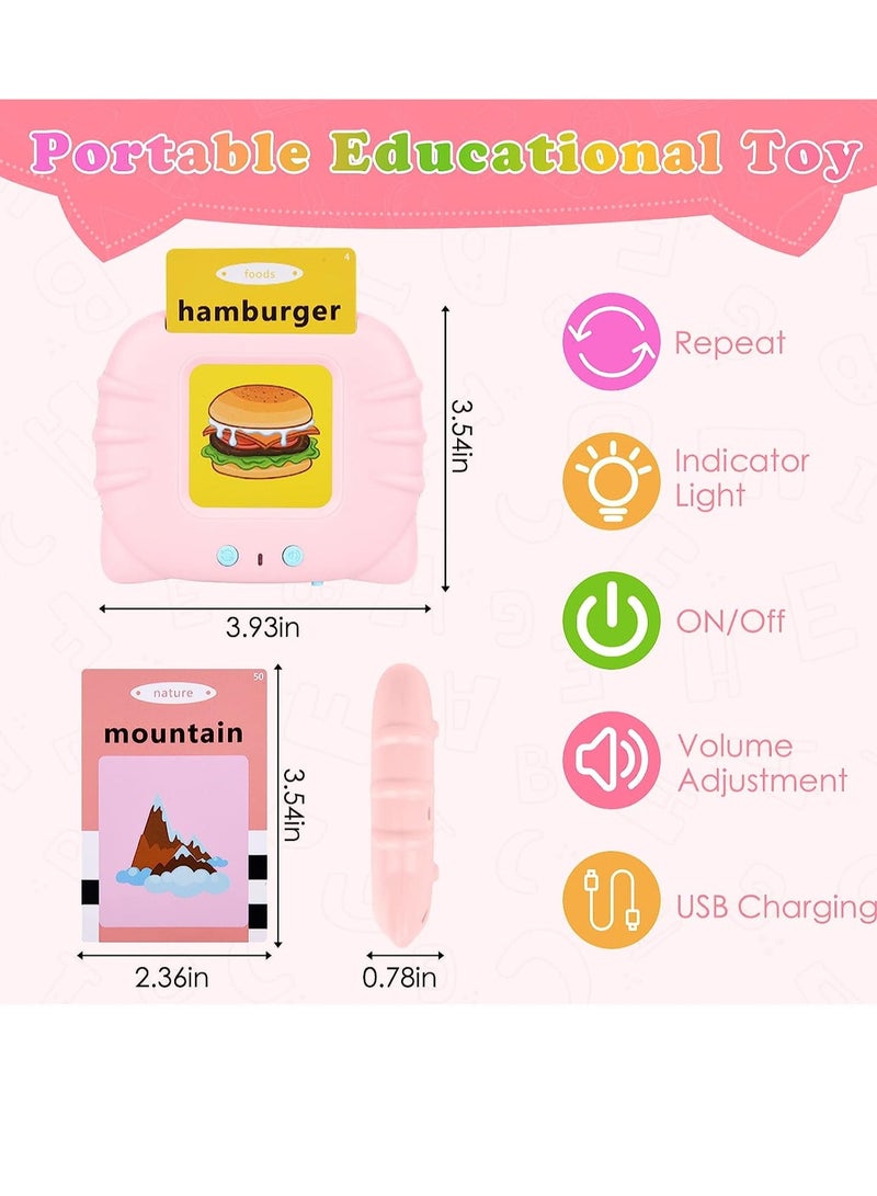 Early Educational Learning Toy 112 Pcs Talking Flash Cards for Preschool Education Learning Electronic Reading Machine with Flash Cards 224 Words for Toddler Kid 2 3 4 5 6 Year Old  - Image 5