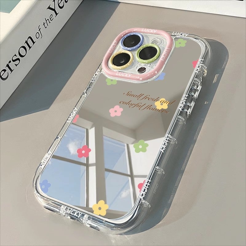 Colorful Flower Mirror Suitable for Apple 16Promax New Iphone14 Small Fresh 15 Female 13 Stylish 17 - Image 5