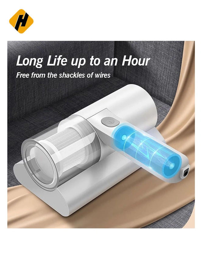 Handheld UV Light Vacuum Cleaner 10KPa Effectively Removes Dust Mites Bed Bugs Collector for Bed Home Mattress Pillows Cloth Sofas Carpets