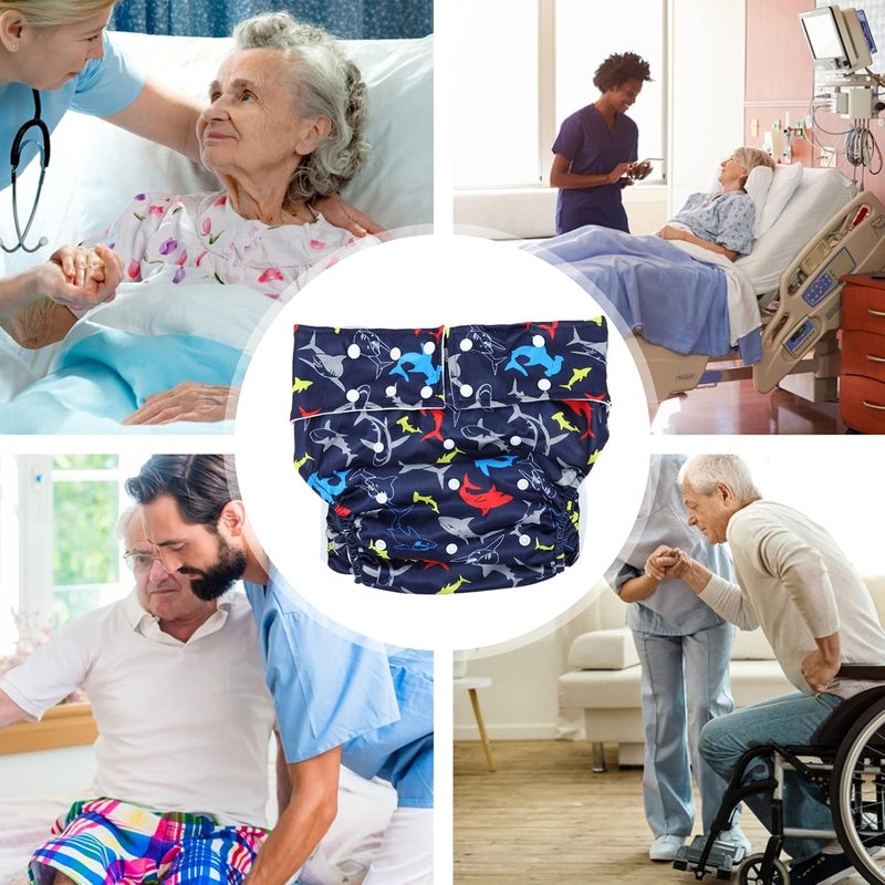 cheekyglo Elderly Diapers Reusable Adult Nappy Adult Cloth Diaper Nappy Reusable Washable Elderly Incontinence Protection Nappies Underwear for Men or Women Postpartum Underwear Adult - Image 4