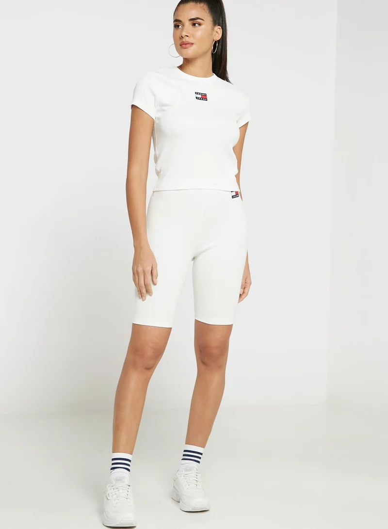 TOMMY JEANS Ribbed High Waist Shorts