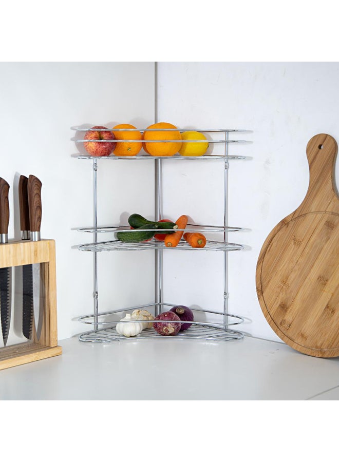 Royalford 3 Layer Corner Rack Silver - Image 5