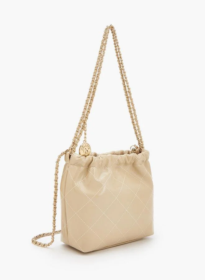 سيليست Quilted Shoulder Bag with Chain Accent Strap