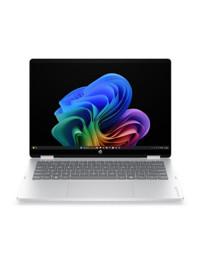 HP OmniBook 5 Laptop With 14 Inch WUXGA (1920x1200) Display, Core 5 120U Processor/16GB RAM DDR5/512GB SSD/Intel Graphics/Windows 11 Home/ English/Arabic Glacier Silver - Image 1