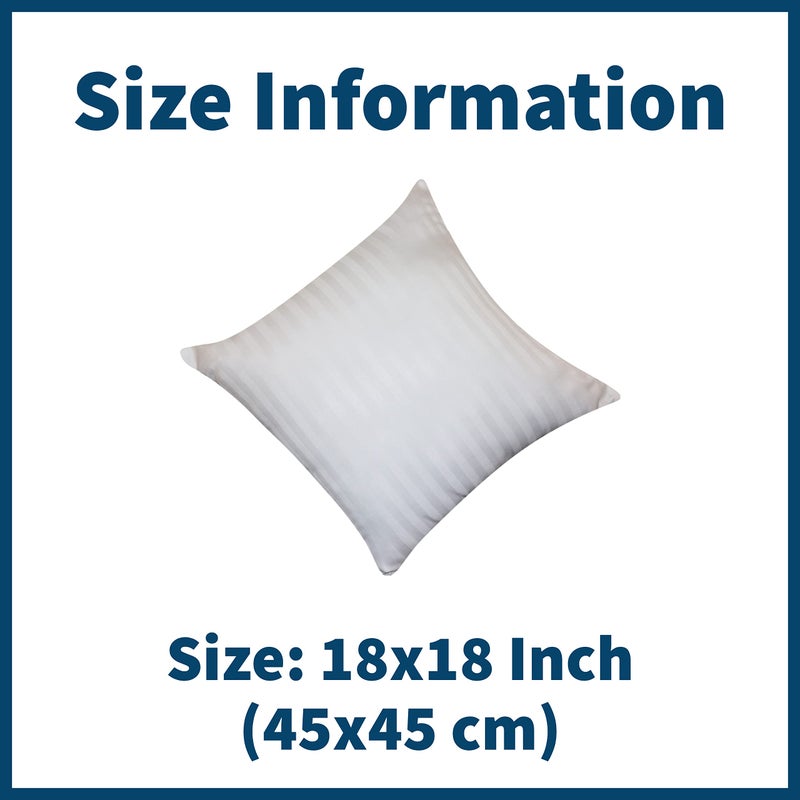 Hoolloomooloo Square Pillow 18x18 Inches, Set of 2, Microfiber Hotel Quality Premium Fibre Soft Cushion Filler (45x45 cm) White - Image 5
