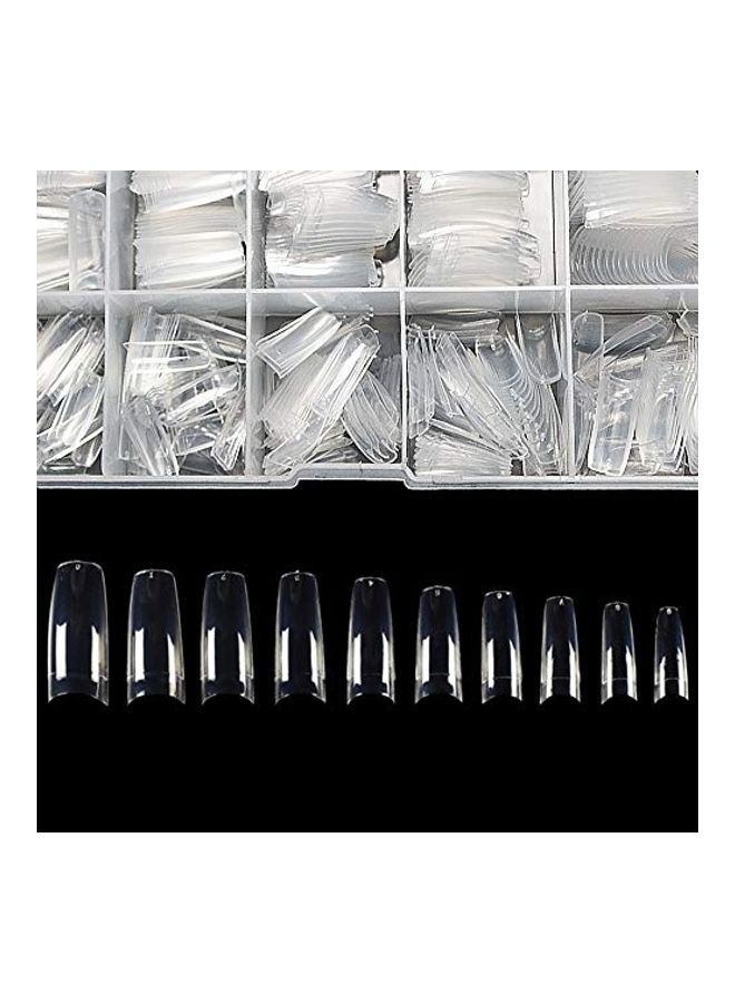 NIBEMINENT 500-Piece False Nail Tips Clear - Image 1