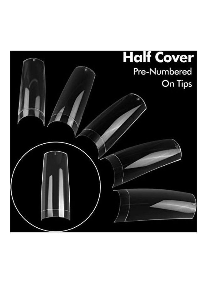 NIBEMINENT 500-Piece False Nail Tips Clear - Image 3