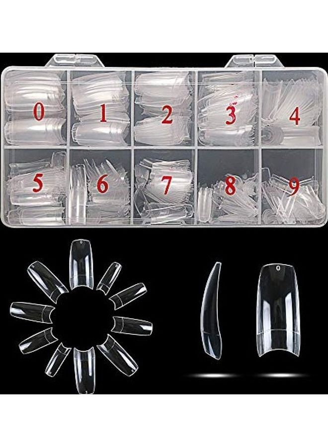 NIBEMINENT 500-Piece False Nail Tips Clear - Image 5