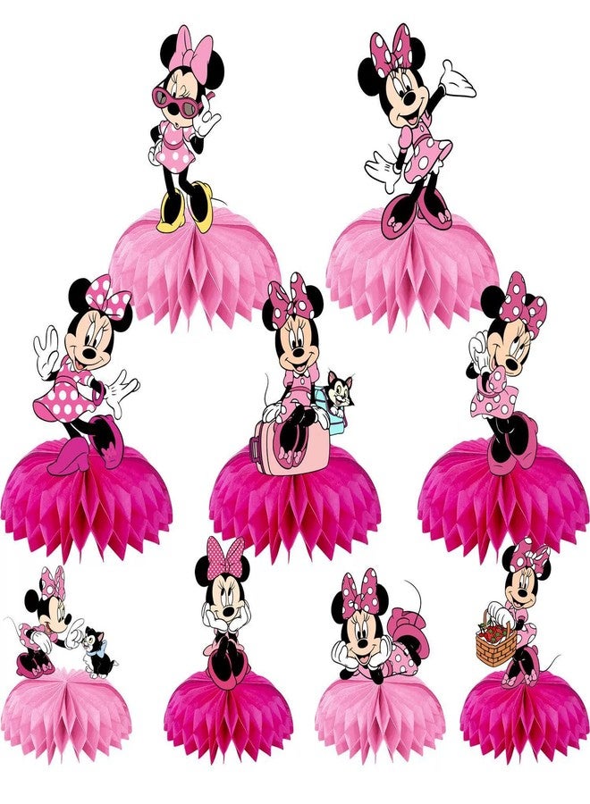 Trifoot Cartoon Birthday Decorations, Cute Honeycomb Table Centerpiece, 3D Table Decorations Birthday Party Supplies Party Decorations (Pink) - Image 2