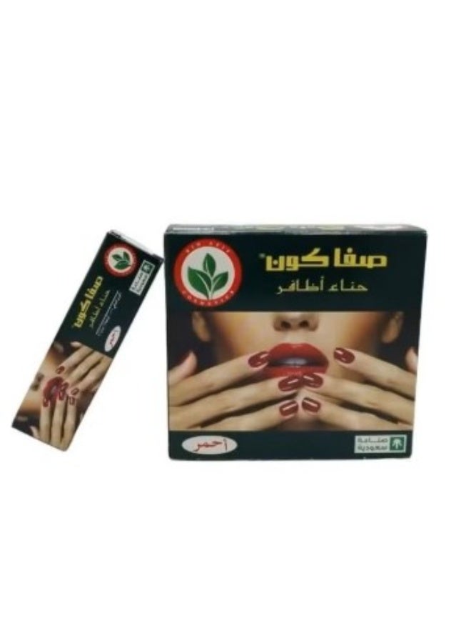 Safa Henna nails safa con red 12 pieces