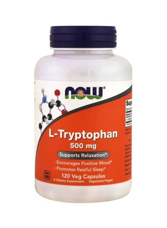 Now Foods L-Tryptophan Dietary Supplement 120 Veg Capsules - Image 1