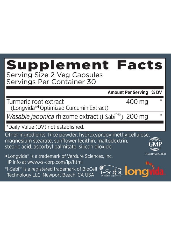 Primal Labs BioMeric Advanced - with Turmeric Curcumin and Wasabi Extracts - 60 Capsules  - Image 2