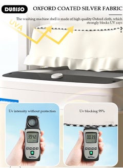 DUNISO Washing Washer and Dryer Covers,Top Load Washing Machine Cover Laundry Dryer Protect Cover,Strawberry Bear Pattern Automatic Wave Washing Machine Cover,Zipper Oxford Cloth Cover,Waterproof Sun-resistant Dust Cover for Most 8.5-12kg  Washing Machine,Size XL  - Image 2