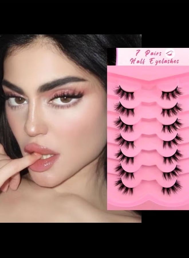 Generic 7_Pairs Corner Half Eyelashes  - Image 1