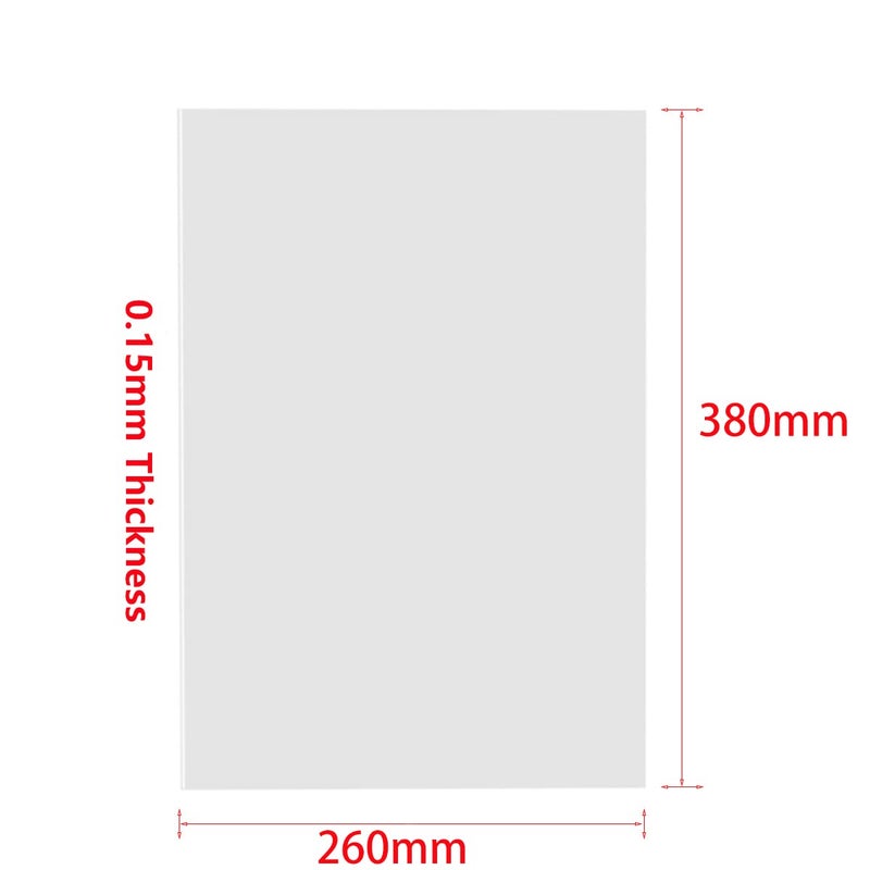 KOYOFEI 6 PCS FEP Film 3D Printer Accessories Spare Parts, FEP Film for ELEGOO Jupiter, Jupiter SE, Photon M3 Max 12.8-13.6 inch Resin 3D Printers 380x260x0.15mm - Image 2