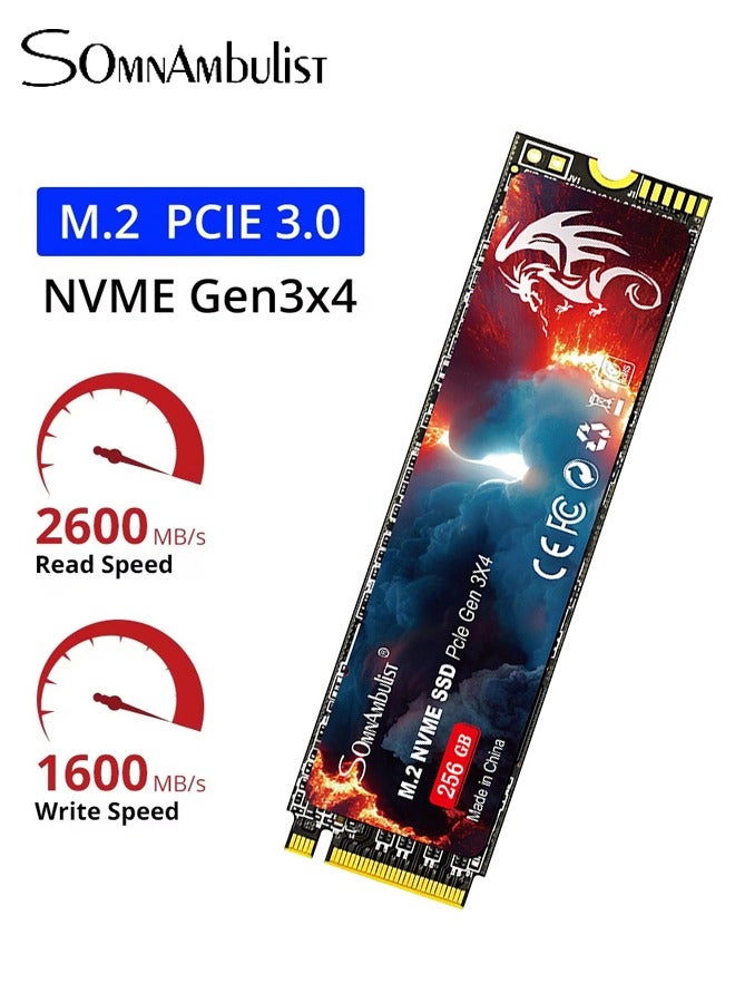 Somnambulist 256GB SSD M.2 NVME 2280 PCIe 3.0 Internal Solid State Drive For Laptop Desktop Game Console - Image 1