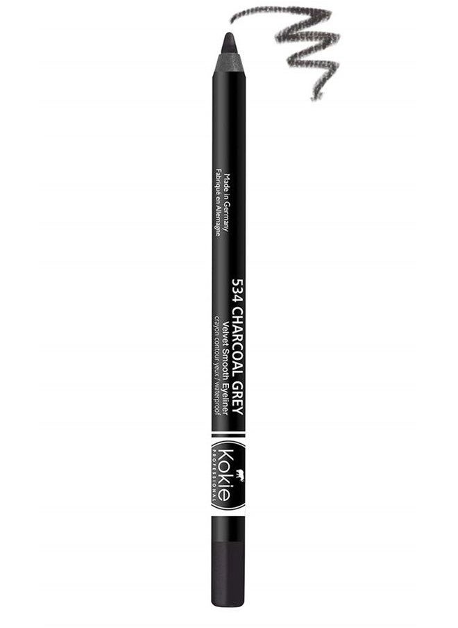 Kokie Cosmetics Waterproof Velvet Smooth Eyeliner Pencil, Charcoal Grey, 0.042 Ounce 