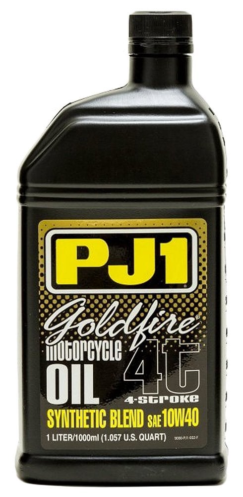 PJ1 9-32 Goldfire 10W-40 Synthetic Blend Motorcycle Engine Oil, 1 L - Image 3