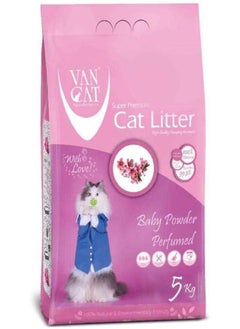 VAN CAT Van Cat White Clumping Bentonite Cat Litter Baby Powder 5Kg  - Image 4