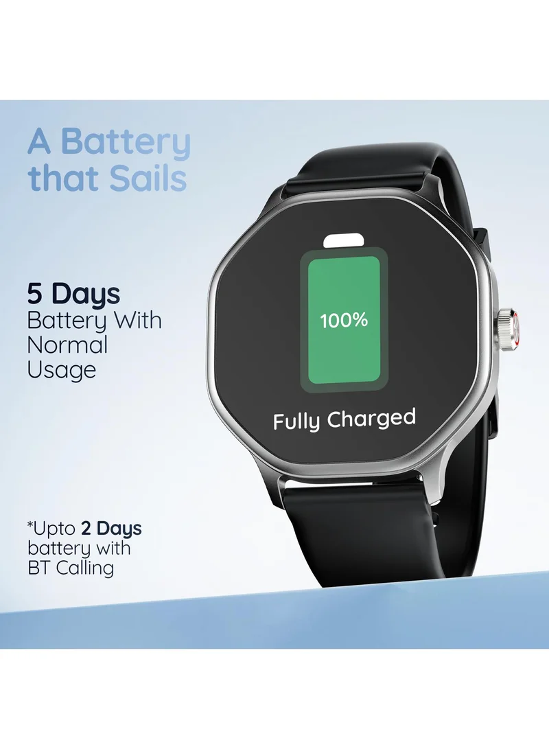 Pebble Hive 1.39" HD Display, BT Calling, Health Suite, Multiple Watch Faces, Full Touch Screen, Multi Sports Modes, Sleep Monitoring, Alarm & Notification, DIY Watch Faces, In-Build Games, World Clock