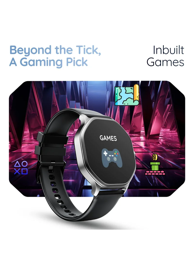 Pebble Hive 1.39" HD Display, BT Calling, Health Suite, Multiple Watch Faces, Full Touch Screen, Multi Sports Modes, Sleep Monitoring, Alarm & Notification, DIY Watch Faces, In-Build Games, World Clock