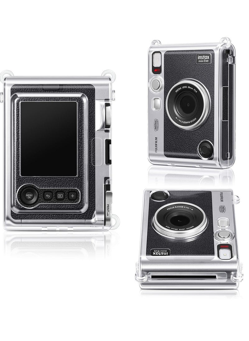 Generic Protective Case for Fujifilm Instax Mini EVO Camera Crystal Hard PVC Cover with Removable Shoulder Strap  - Image 2