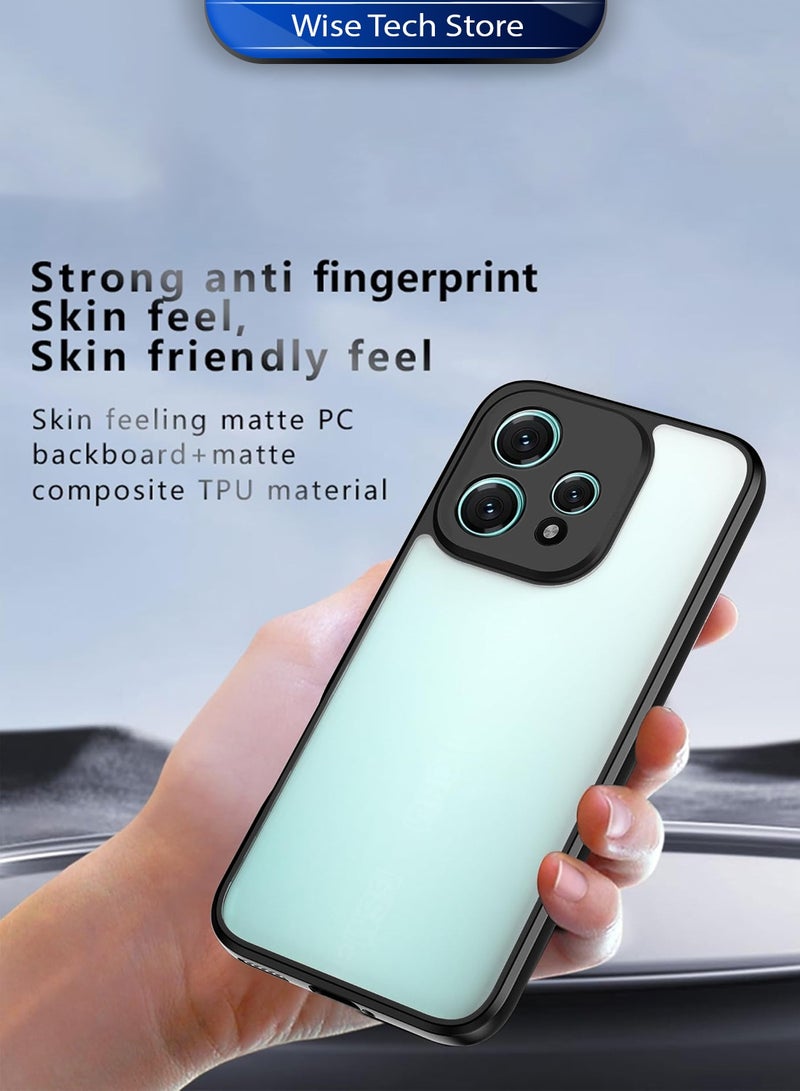 دبليو تيك غطاء حافظة رينو أوبو 15C 5G 2025 الفاخر من سيليكون TPU المزود بحواجز حماية بارزة نحيفة (MCAPSA) - شفاف/أسود - Image 2