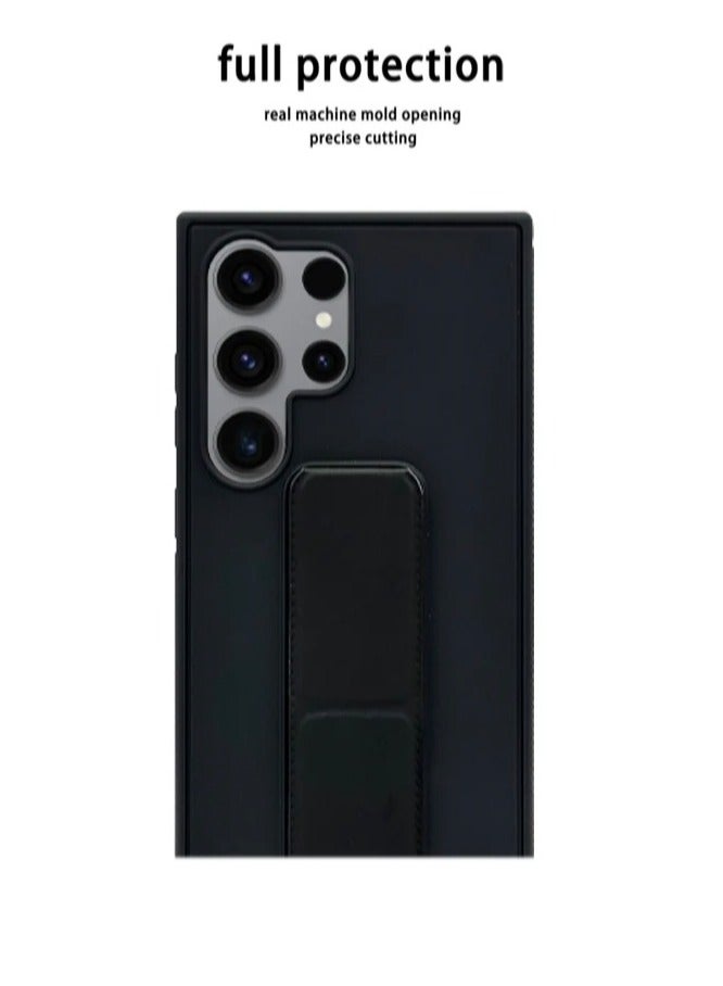 ARMOR Case Cover For Samsung Galaxy S24 Ultra With Magnetic Hand Grip 3 in 1 Black  - Image 2