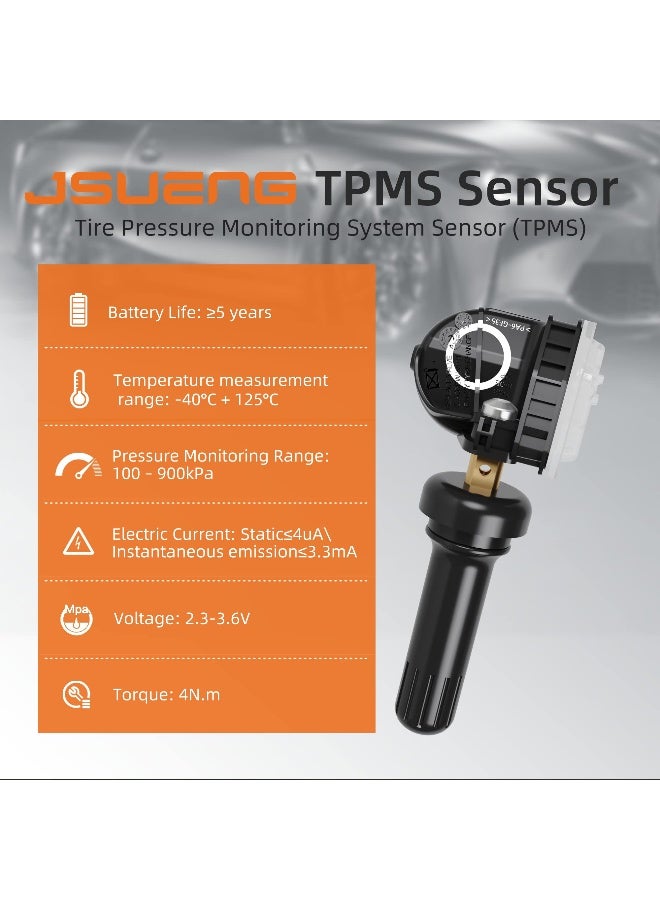 Jsueng TPMS Sensor Ford 4 Pack Tire Pressure Monitoring System Sensor fit for Ford F150 F250 Flex Fusion Mustang Lincoln MKX MKZ MKS MKT 315Mhz Replaces F2GZ1A189A FR3Z1A189A GL3T1A180GB - Image 4