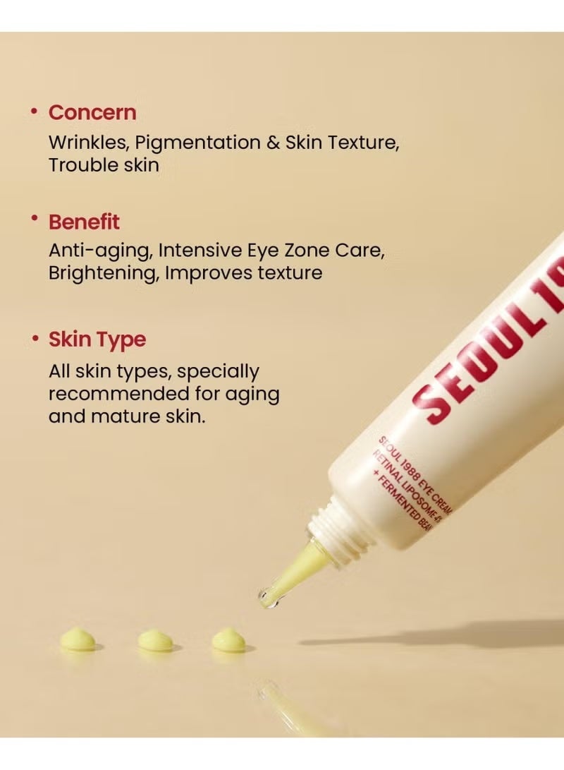 K-SECRET SEOUL 1988 Eye Cream : Retinal Liposome 4% + Fermented Bean - Image 4