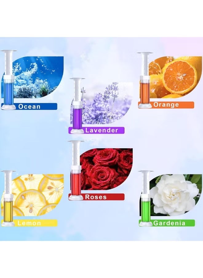 منظف ​​جل المرحاض برائحة الزهور 120 مل، منظف مزيل للترسبات والروائح الكريهة لنظافة الحمام، انتعاش يدوم طويلاً، سهل الاستخدام، 12 زهرة جل في كل زجاجة برايحه التفاح - Image 5