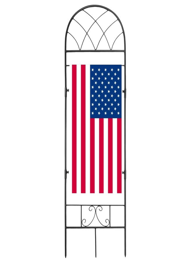 ESTTOP 1PC Metal Grid Type Garden Flag Holder Stand Fits Max 45 * 16 Inch Flag,Yard Flag Pole Stake for Outside, Decorative Outside House Garden Yard Lawn - Image 1