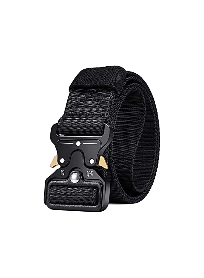 MOZETO Tactical Belts for Men Military Style Work Hiking Riggers Web Gun Belt with Heavy Duty Quick Release Metal Buckle - Image 1