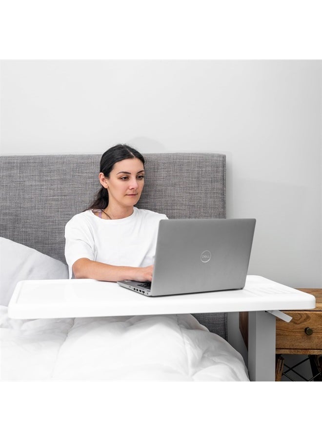 careX - Overbed Table and Hospital Bed Table - Table With Wheels - Over The Bed Table For Home Use and Hospital, Bedside Table With Wheels, Over Bed Desk, Over Bed Table With Wheels - Image 1