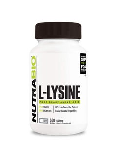 NutraBio Llysine (500Mg) Pure Grade Amino Acid 500 Vegetable Capsules Essential Amino Acid Nongmo Gluten Free Vegan  - Image 2