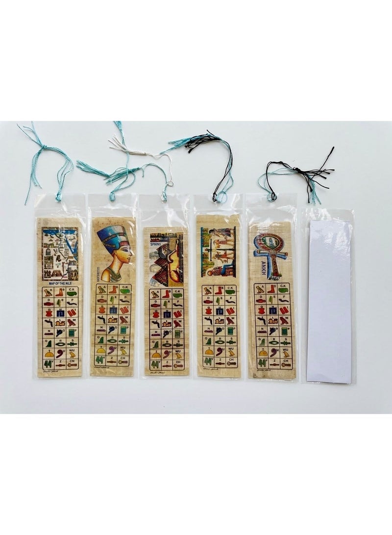 PYRAMUS Egyptian Papyrus Paper Set of 10 Large Bookmarks(18x5 cm) History Educational Set. - Image 2