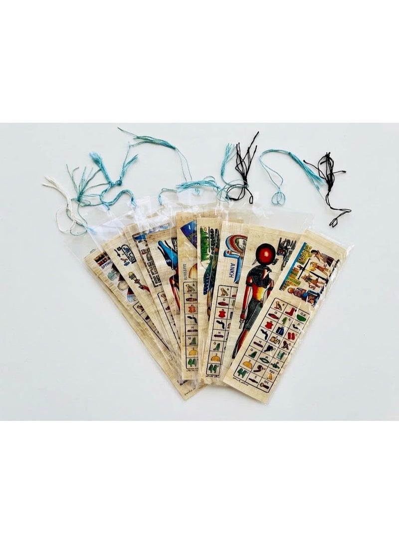 PYRAMUS Egyptian Papyrus Paper Set of 10 Large Bookmarks(18x5 cm) History Educational Set. - Image 3