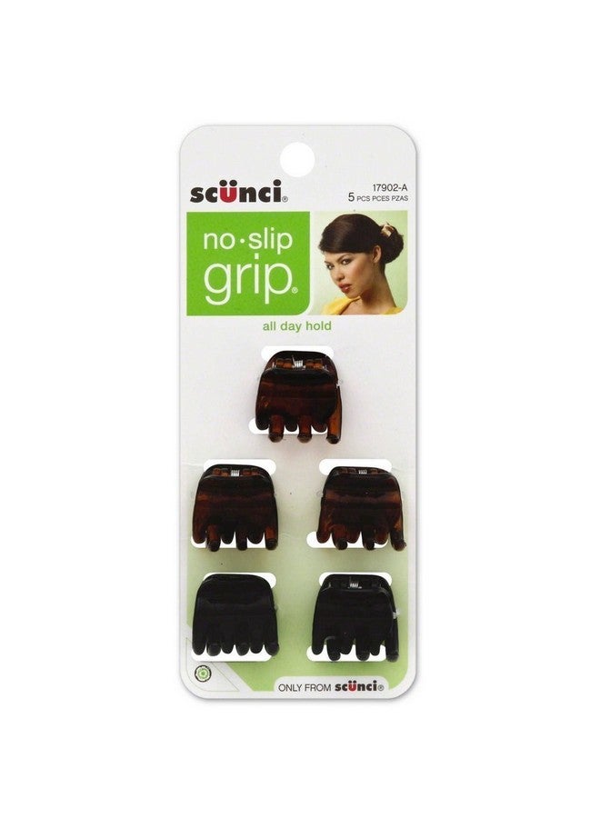 SCUNCI No-Slip Grip Small Jaw Clips, 5 ea (Pack of 4)