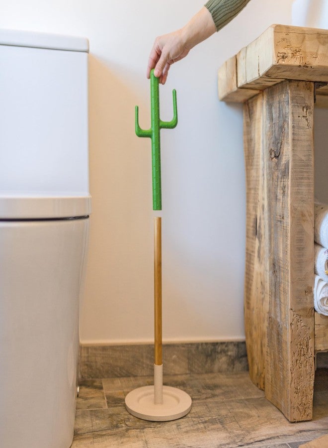 Vigar Cactus Toilet Paper Holder Stand, Freestanding Bathroom Storage Tower for 5 Rolls, Decorative Toilet Tissue Organizer, Floor Toilet Paper Holder for Bathroom - Image 4