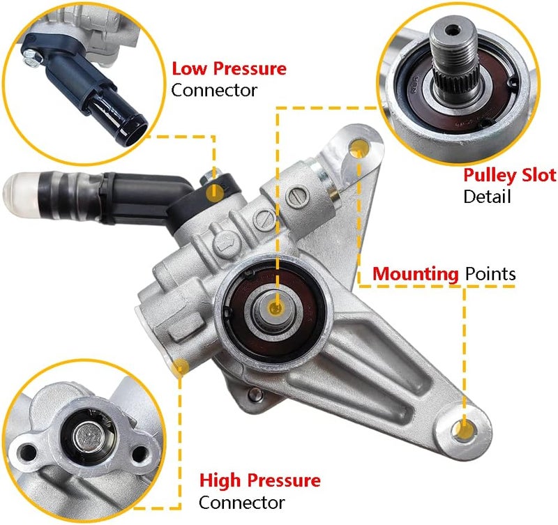 LLNSEAUTO New Power Steering Pump for Honda Accord 3.0 V6 (2003-2007) - OEM 56110RCAA01 - Image 2