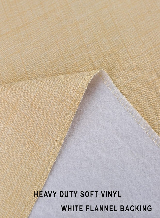 LIBERECOO Vinyl Tablecloth with Flannel Backing, Champagne, Waterproof, Stain-Resistant, Easy-Clean Table Cover for Dining, Kitchen, and Outdoor Use, 60" x 60" Square - Image 2