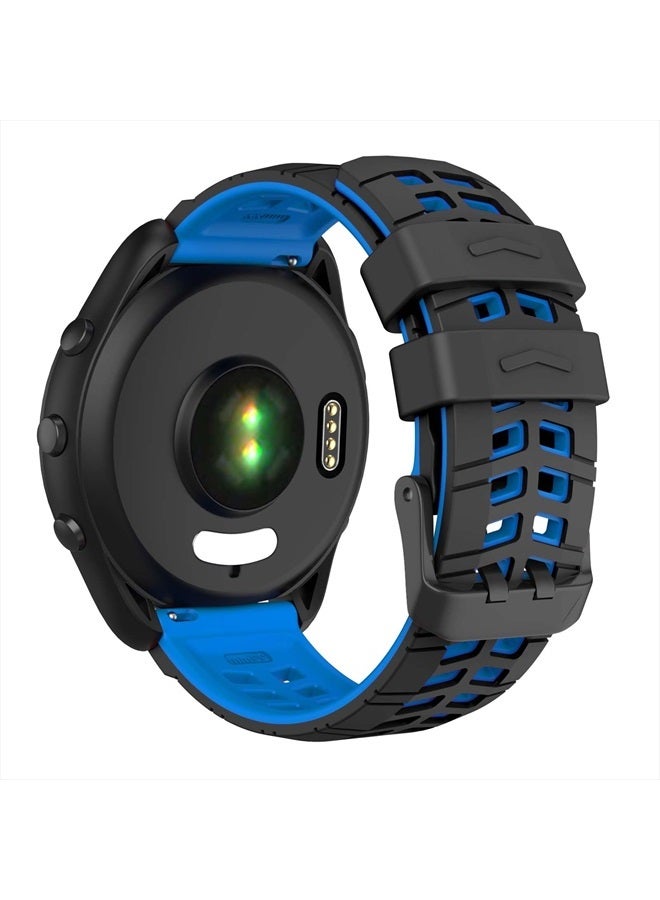 ISABAKE Compatible with Garmin Vivoactive 4/Venu 2/Forerunner 255 265 Bands,Silicone Strap Sport Wristband for Samsung Galaxy Watch 3 45mm/Galaxy Watch 46mm/Gear S3 Frontier Watch Band - Image 1