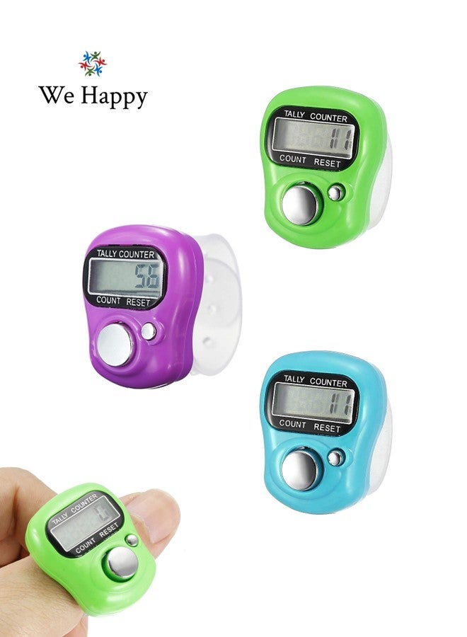 We Happy 3 Pieces Digital Tasbih Tally Counter, Prayer Counting Tool for Ramadan, Comes in Assorted Colors - Image 1