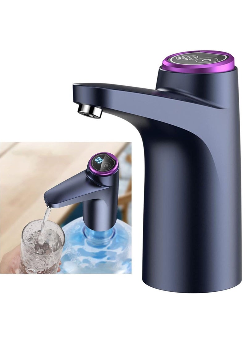 Automatic Water Bottle Pump Usb Electric Water Cooler Dispenser For Camping Household Black Bulit In Battery  - Image 3