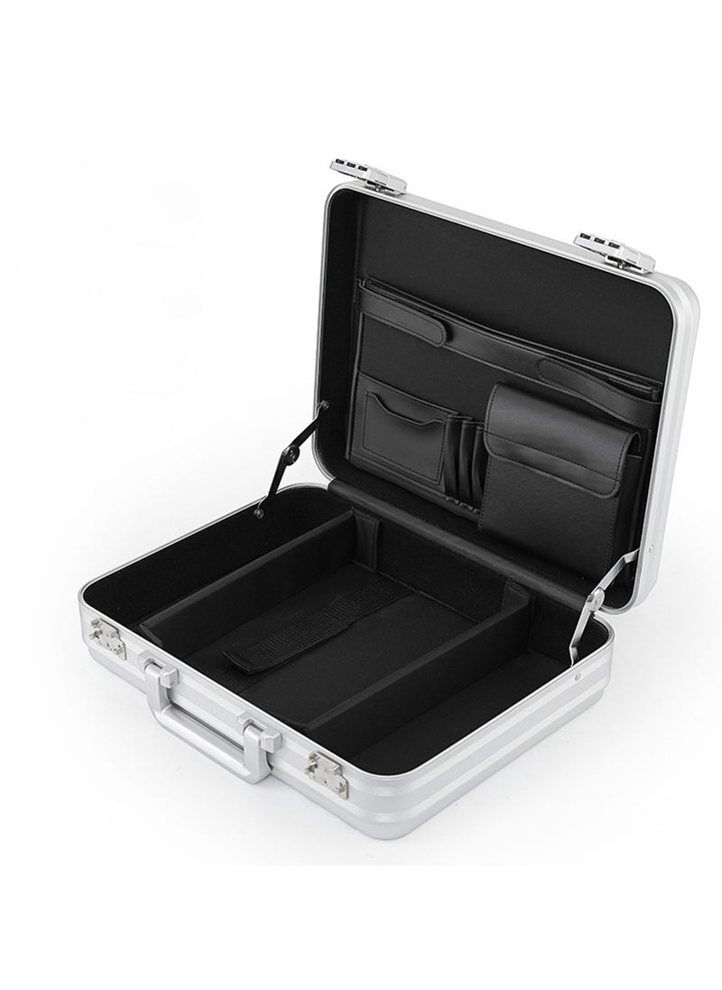 Freegallops - Aluminum Business Briefcase for Men and Women 17"-Hard Case Attache, Secure Money,Document Case,Durable Hard-Sided Organizer-Gift for Graduation and Businessmen, Portable Work Station - Image 1