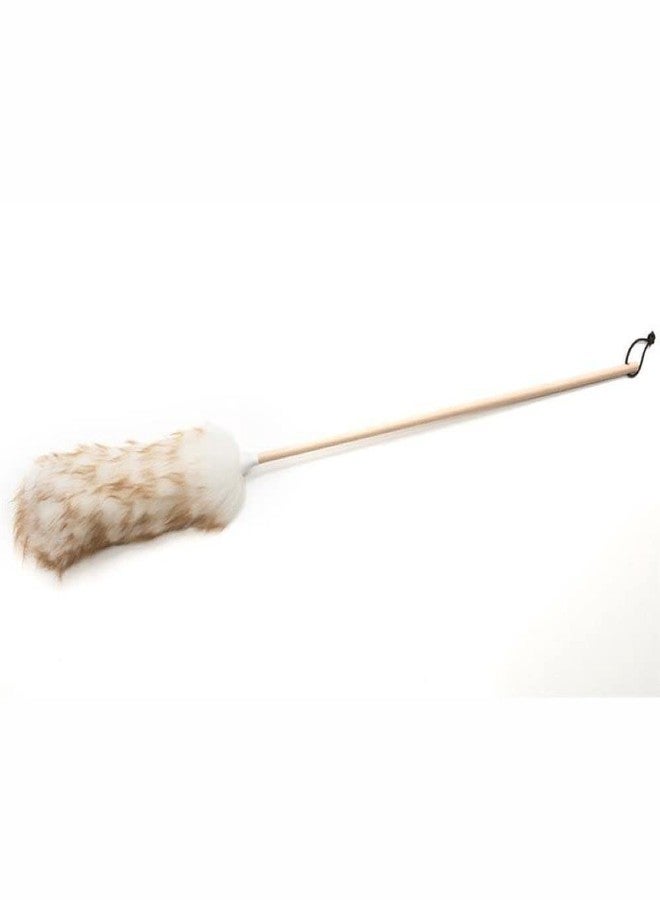 Wool Shop Lamb Wool Lanolin Dusters Deluxe Kit of 3 Sizes 10 in 24 in 36 in Wood Handle - Image 2