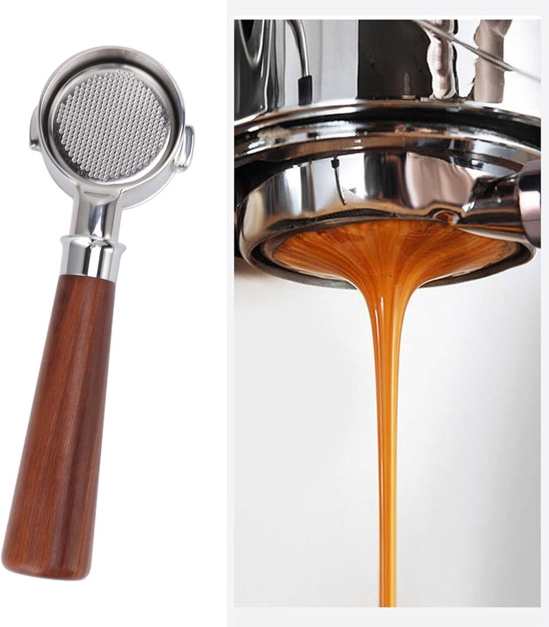 Fdit 51mm Bottomless Portafilter 2 Ear, Stainless Steel Portafilter for EC0310 & Coffee Machines, Detachable Design for - Professional Extraction Tool (Type A1 Red Acid Branch) - Image 3