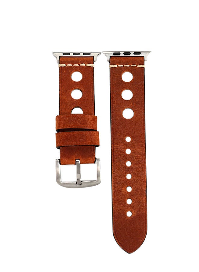 NIBEMINENT Leather Digital Watch Band For Apple Series 3/2/1 38Mm 