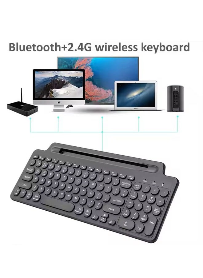 Wireless bluetooth keyboard with 2.4G touchpad numbering, wireless keyboard, mouse card slot, numeric keypad for iOS/Android, laptop, PC, tv box