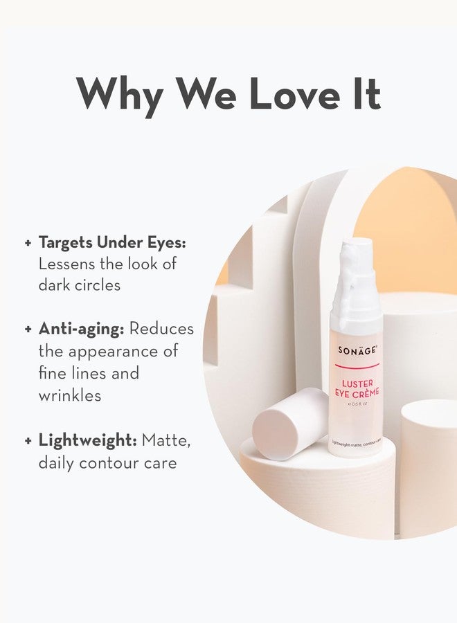 Sonage Luster Eye Cream: Targets Dark Circles, Wrinkles & Puffiness | Vegan Collagen Formula - Image 3